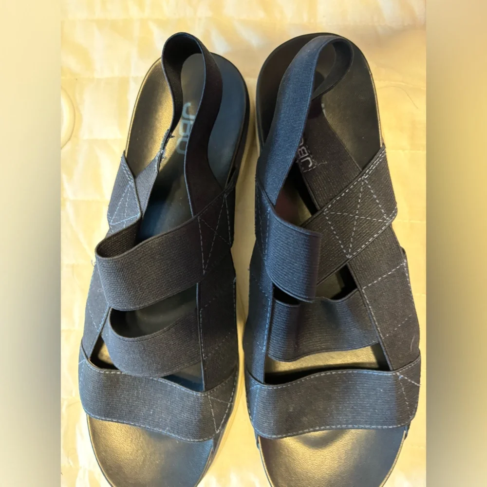 JBU By‎ Jambu Womens Strappy Navy Blue Sandals -AVA- 9.5 EUC